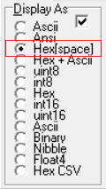 Set the RealTerm display format