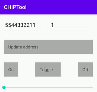 CHIPTool device control screen