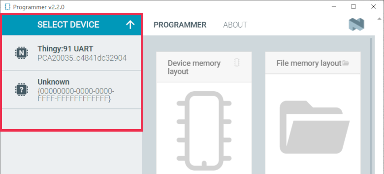 Programmer - Select device