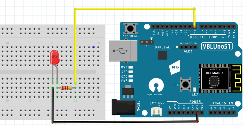 nRF51_VBLUno51 Fritzing part