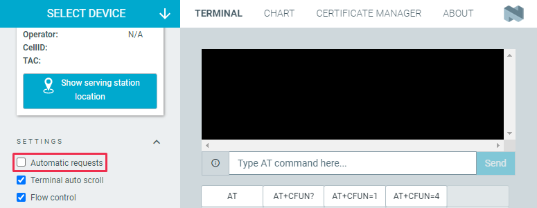 LTE Link Monitor - Automatic requests check box