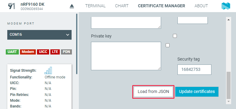 LTE Link Monitor - Load from JSON