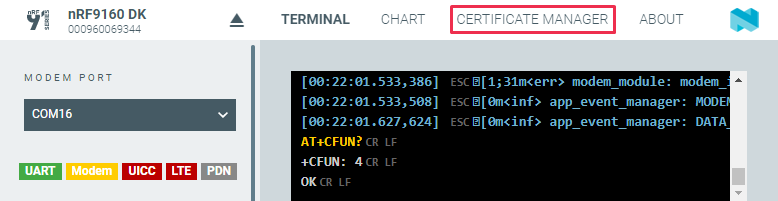 LTE Link Monitor - Certificate Manager