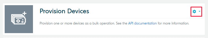 nRF Cloud - Gear icon in Provision Devices