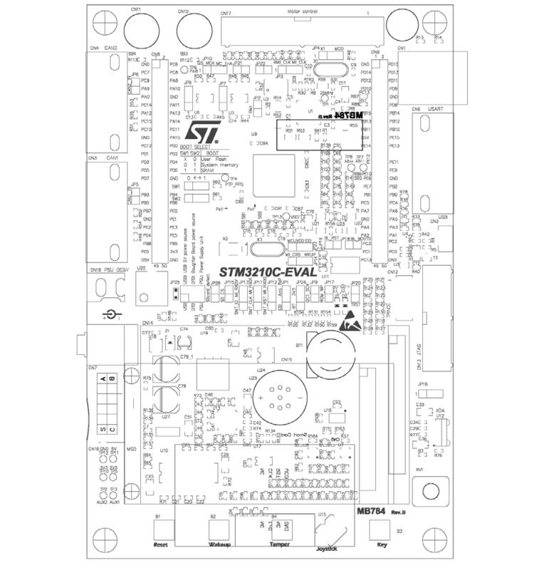 STM3210C_EVAL connectors