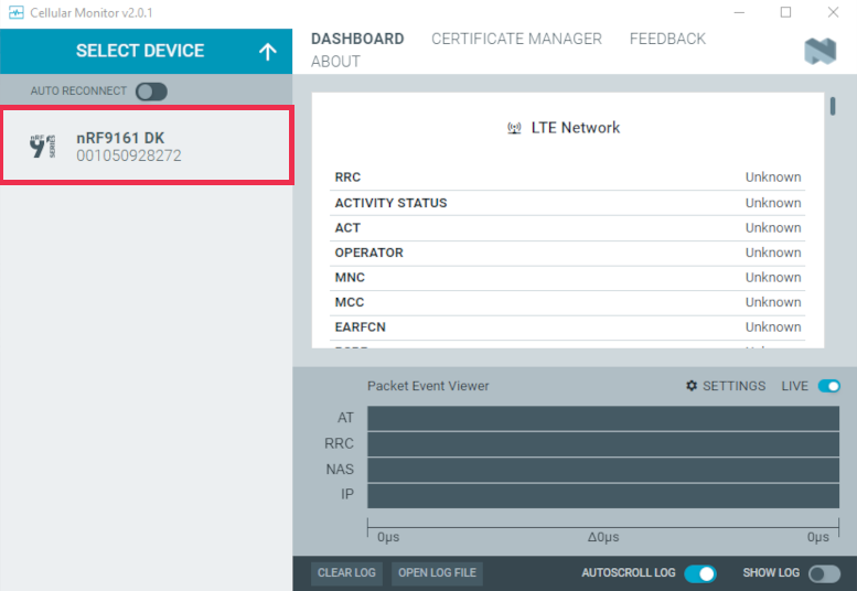 Cellular Monitor - Select device