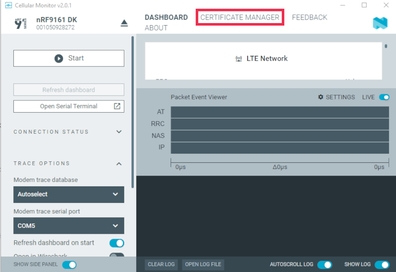 Cellular Monitor - Certificate Manager