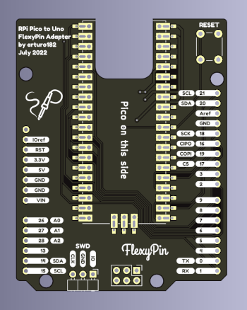 RaspberryPi Pico to UNO FlexyPin Adapter