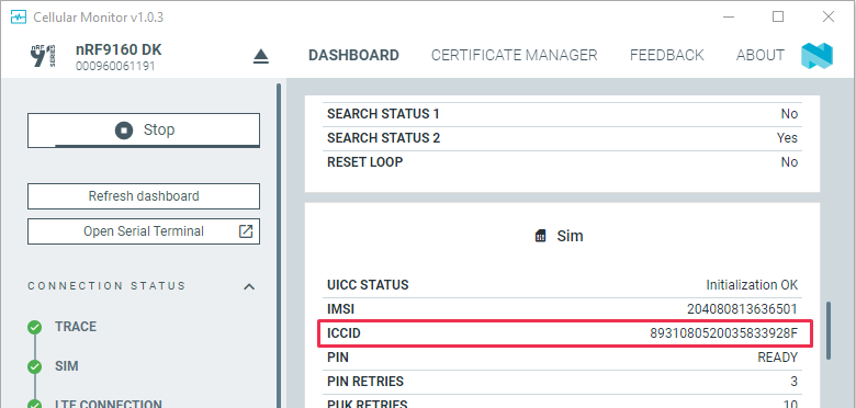 Cellular Monitor - ICCID