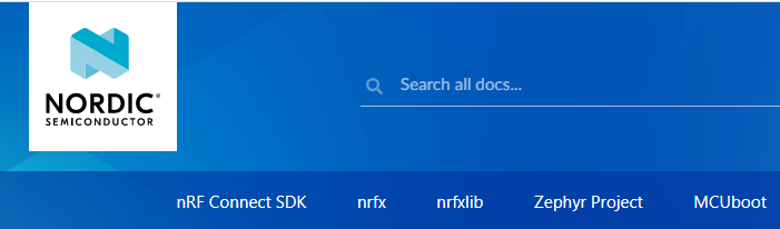 nRF Connect SDK documentation search field