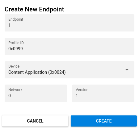 Create New Endpoint menu in ZAP tool